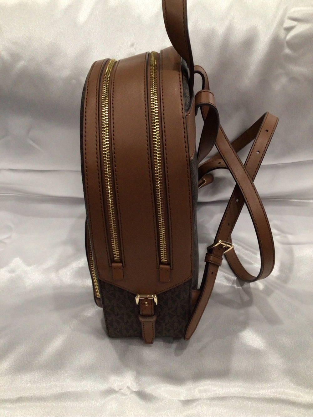 Michael Kors Brown MK Signature Small Backpack - Picture 3 of 15